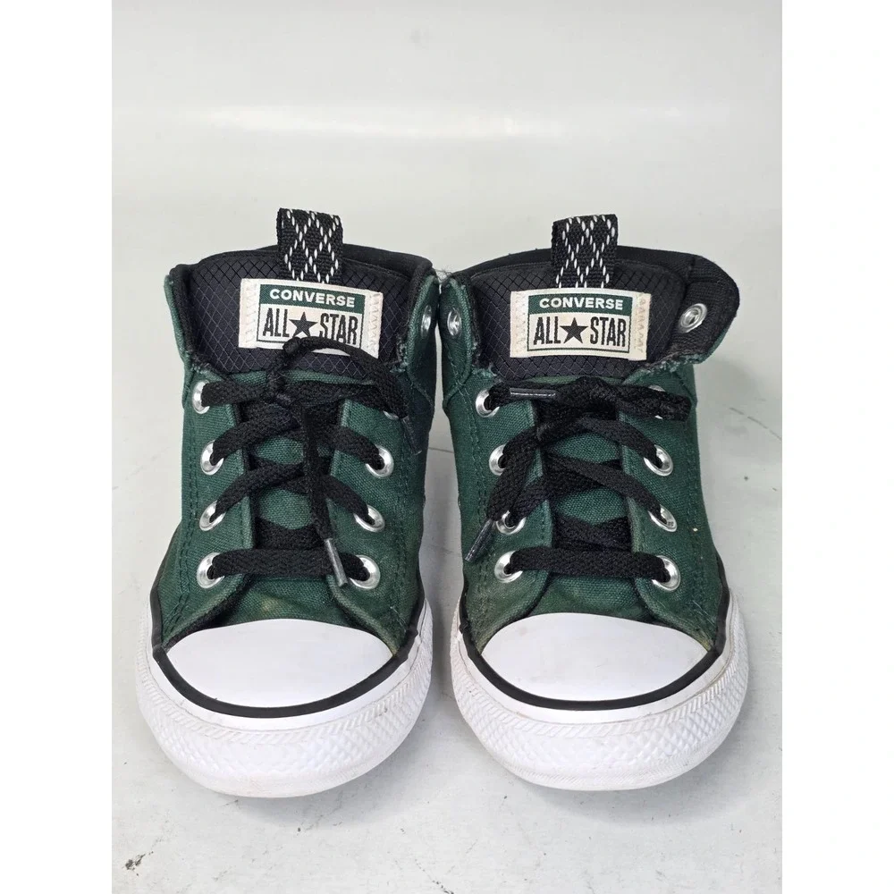 Converse Chuck Taylor All Star‎ Axel Youth Sneakers Size 2 Green Canvas Hi Shoes